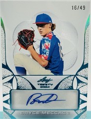 Bryce MECCAGE 2024 Leaf Trinity Clear Blue AUTO 34/49