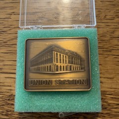 LAKE PLACID WINTER OLYMPIC GAMES UTICA NY TRAIN STATION MEDAL 1980 With Case
