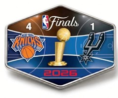 2026 NEW YORK KNICKS NBA CHAMPIONS SCORE PIN OFFICIALLY LICENSED *NEW*