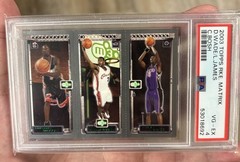 2003-04 Topps Rookie Matrix LeBron James, Dwyane Wade, Chris Bosh “Big 3” PSA 4