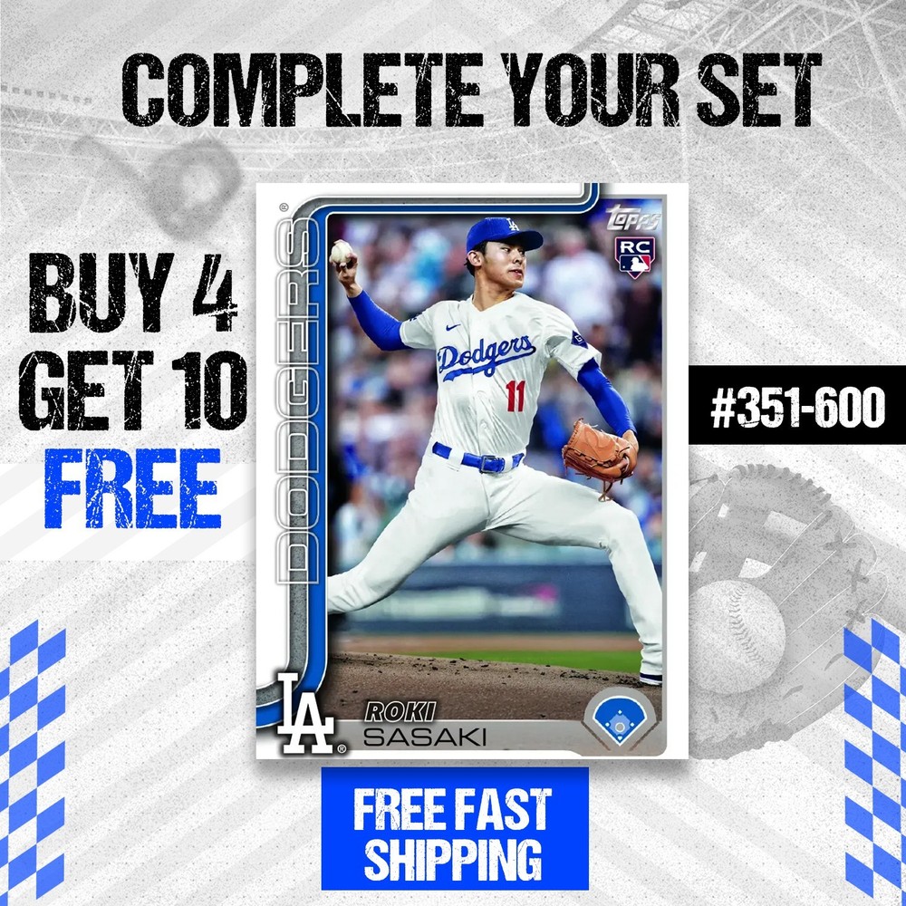 2025 Topps Series 2 Baseball Card Singles #351-600 You Pick Complete Your Set