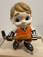 Hockey Ceramic Vintage lot 70s, Team Canada, Flyers, Atlantic Mold, Hand Painted