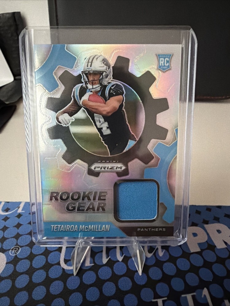 2025 Panini Prizm – Tetairoa Mcmillan #RGR-TMC Rookie Gear – Carolina Panthers