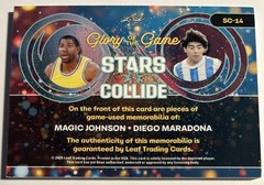 2025 Leaf Glory Of The Game MAGIC JOHNSON DIEGO MARADONA Game Used Jersey 21/25