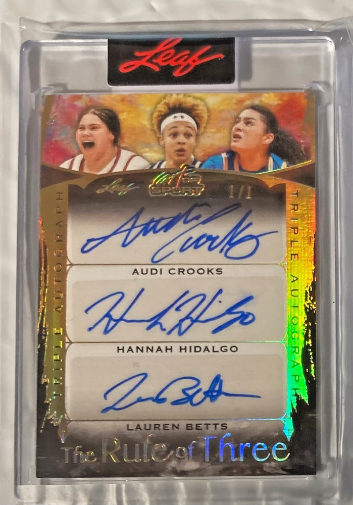 2026 LEAF ART OF SPORT AUDI CROOKS HANNAH HIDALGO LAUREN BETTS AUTO TRUE 1/1
