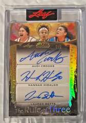 2026 LEAF ART OF SPORT AUDI CROOKS HANNAH HIDALGO LAUREN BETTS AUTO TRUE 1/1