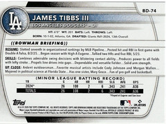 James Tibbs III Los Angeles Dodgers 2025 Bowman Draft ***