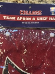 Pro Specialties Group NCAA Louisville Cardinals Mens Chef Hat & Apron, One Size