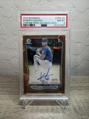 2026 Bowman Chrome Kendry Chourio Gold Lava Refractor Auto /50 PSA 8 Royals