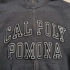 Jansport Cal Poly Pomona Broncos Full Zip Sweatshirt Mens M Charcoal Gray