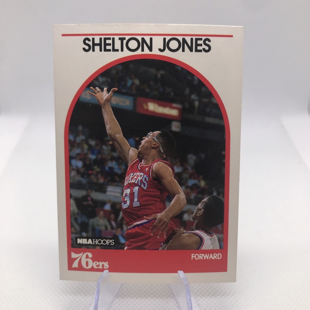 1989-90 NBA Hoops Basketball Shelton Jones RC #51 Philadelphia 76ers St John’s