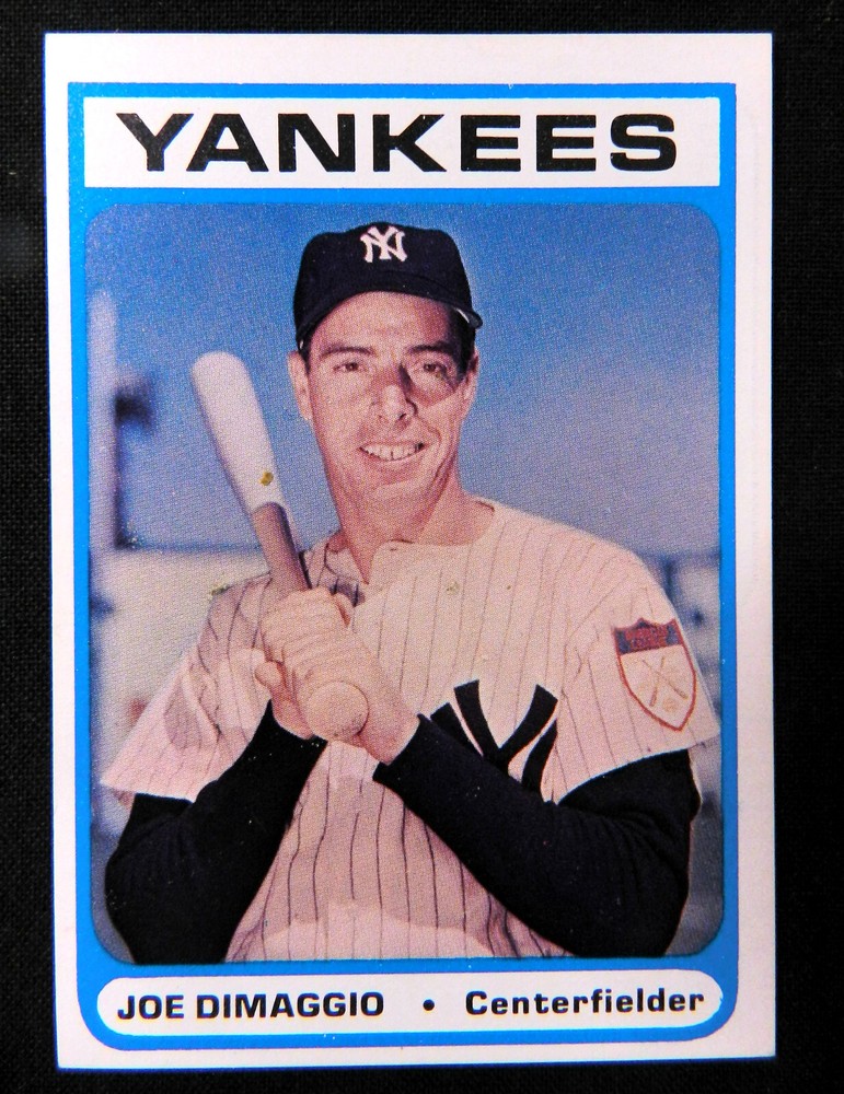 1972 The Bowery Bank Joe DiMaggio Baseball Card