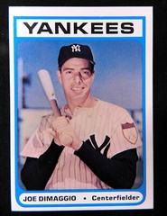 1972 The Bowery Bank Joe DiMaggio Baseball Card