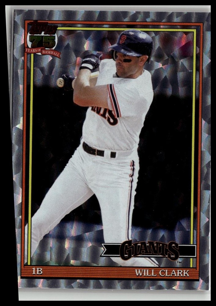 2026 Topps Series 1 #T91-11 Will Clark 1991 35th Anniversary Crackle Foil Insert