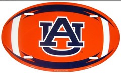 Auburn University Tigers Oval Football License Plate 12” x 6”