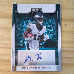 Panini 2017 Playoff Rookie Signatures Shelton Gibson Eagles RS-SG Kick Off /99