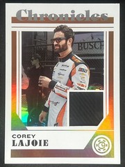 COREY LAJOIE 2023 Panini Chronicles Luminance Racing Race Worn Material Relic