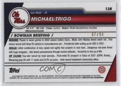 2023 Bowman U Chrome Green Shimmer Refractor /99 Michael Trigg #128 1k4v