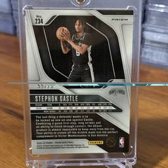 Panini 2024-25 Prizm Stephon Castle Red Pulsar Rookie #234. 55/75