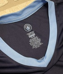 Manchester City Youth XL 2023 Training Jersey Navy Baby Blue Stripe