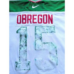 OBREGON MEXICO 1998 NIKE World Junior IIHF Game jersey XL white NHL hockey vtg