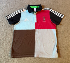 Adidas 2014 Harlequin Football Club Harlequins Colorblock Rugby Polo Shirt – XL