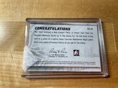2012-13 ITG Motown Madness Patch of Honor Bob Probert #PH-45