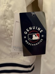 Champion LA Dodgers MLB Snap-Front Jacket Script Back LA Logo White Blue M