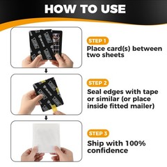 Ding Defend 110-Pack Trading Card Protector Shipping – 3.5 x 4.5 Inch Black Hobb