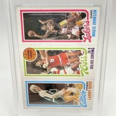 Larry Bird Julius Erving Magic Johnson 1980 Topps RC V-Good 3.0