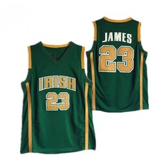 Throwback L James #23 High School Basketball Jerseys Men Stitched Name Number