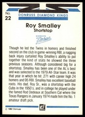 1982 Donruss #22 Roy Smalley NRMT+