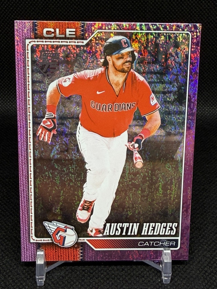 Austin Hedges 2026 Topps Series 2 Pink Holo Foil #545 Cleveland Guardians