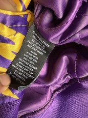 ProStandard Los Angeles Lakers Satin Jacket Mens Small Purple Square Lining NBA