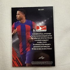 Ansu Fati 2023 Leaf GOAL SOCCER AUTO