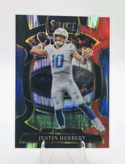 2025 Panini Select – Concourse Justin Herbert #1 Black & Red Shock Prizm