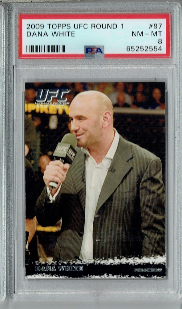 PSA 8 NM-MT Dana White 2009 Topps UFC Round 1 #97 Rookie Card