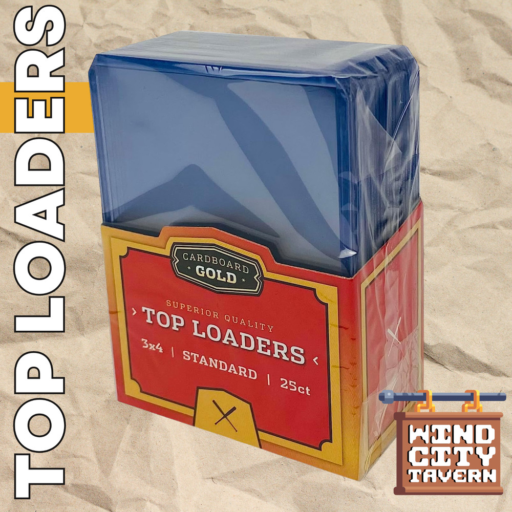 Pack of 25 Cardboard Gold Standard 3&Prime; X 4&Prime; Ultra Clear Pro Rigid 20pt Toploaders