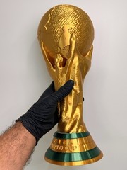 Full Size World Cup Trophy Replica 14.5” Gold Soccer Fan Collectible Printer3D