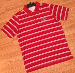 SAN FRANCISCO 49ers SHIRT POLO SIZE LARGE NEW NO TAG STITCHED BY ANTIGUA SO SOFT