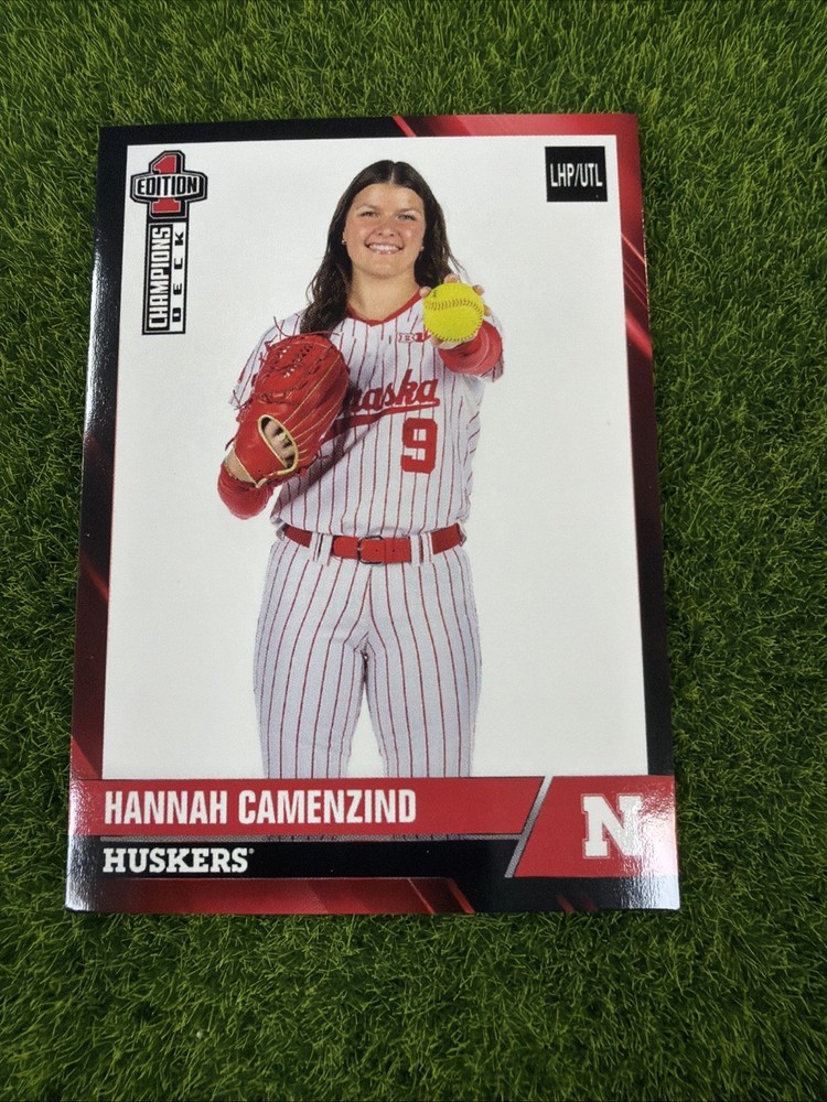 2025-2026 Champions Deck Nebraska Cornhuskers Softball Hannah Camenzind #9 BC1