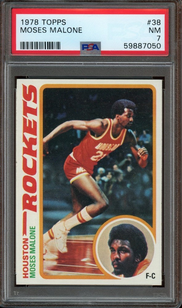1978 Topps #38 Moses Malone *PSA 7 (NM) *Houston Rockets *HOF