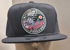 Philadelphia SPORTS FANS Flat bill Snapback Hat Black Phillies Eagles Hat/Cap