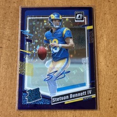 2023 Donruss Optic #267 Stetson Bennett IV FOTL Purple Stars /50 Rookie RC Auto