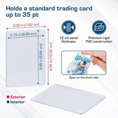 50 BCW Hard Plastic Baseball Trading Card Topload Holders 12 mil rigid protector