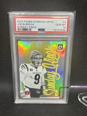 2024 Panini Donruss Optic Joe Burrow Sunday Kings #4 PSA 10