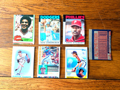 Topps Baseball Cards Errors Miscuts 1981,83,84,86 lot of 7