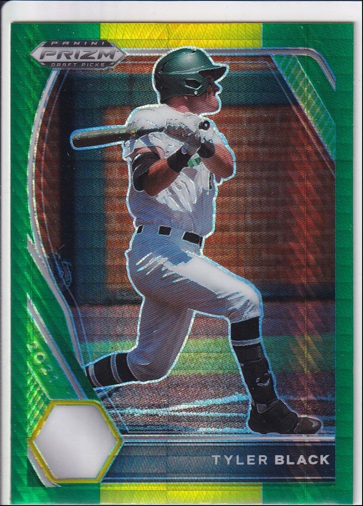 2021 Panini Prizm Draft Picks Tyler Black Green and Yellow Hyper Prizm
