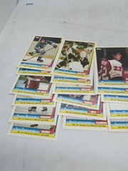 1991-92 TOPPS HOCKEY, TEAM SCORING LEADERS COMPLETE INSERT SET, CARDS 1-21, NRMT