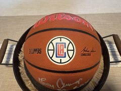 Terry Cummings signed basketball. Inscribed 1983 Rookie Of The Year